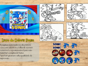 Livro de colorir Sonic