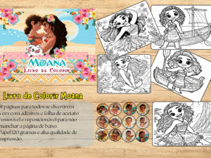 Livro de colorir Moana