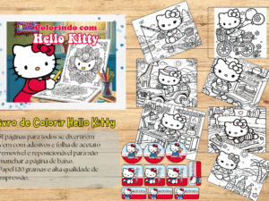 Livro de colorir Hello Kitty