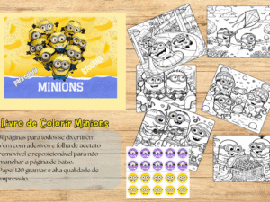 Livro de colorir Minions