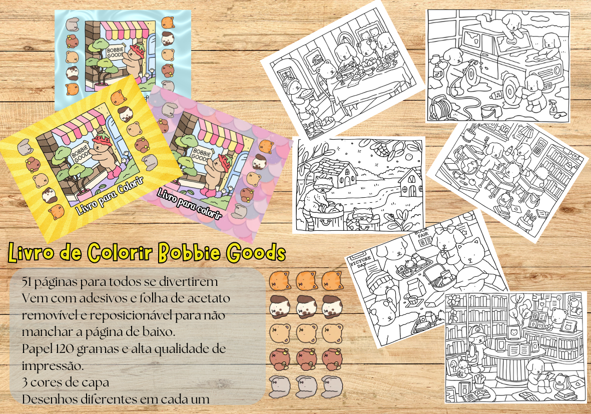 Livro de colorir bobbie goods