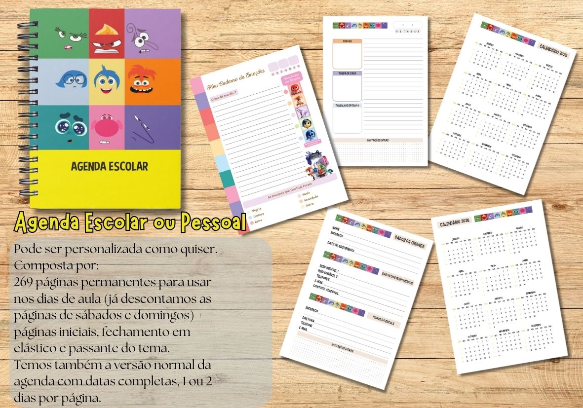 Agenda escolar Divertidamente